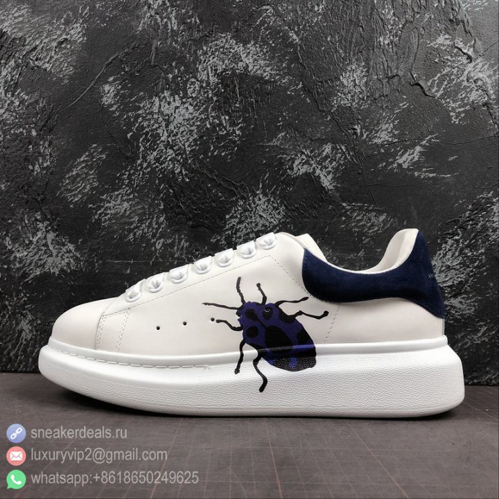 Alexander McQueen 5D Print 2019 Unisex Sneakers PELLE S GOMMA 462214 WHFBU Navy